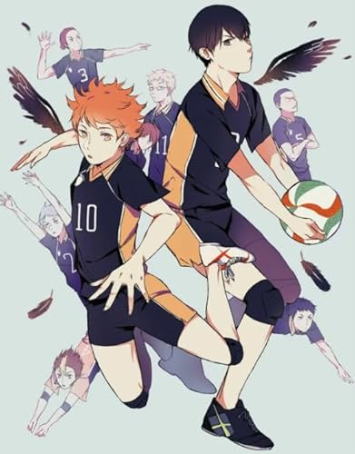 Puzzle 1000 Stück - Schwieriges Puzzle - Bunt - Klassische japanische Animes Haikyuu!! Poster Lernspielzeug Für Kinder - Personalisiertes HerausFürderungs Spielzeug Für Erwachsene - 26x38cm von HNBDE