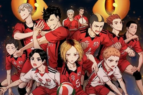 Puzzle 1000 Stück - Schwieriges Puzzle - Bunt - Klassische japanische Animes Haikyuu!! Poster Lernspielzeug Für Kinder - Personalisiertes HerausFürderungs Spielzeug Für Erwachsene - 50x70cm von HNBDE