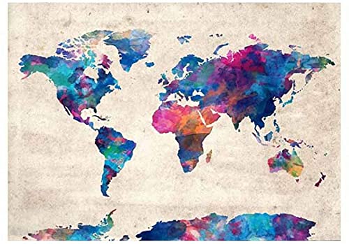 Puzzle 1000 Teile Bunte Weltkarte Kunst Poster Papier Für Spiele für Erwachsene Lernspielzeug Puzzle 1000 Teile Bunte Weltkarte Kunst Poster Papier Für Spiele für Erwachsene Lernspielzeug von HNBDE