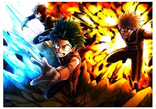 Puzzle 1000 Teile My Hero Academia Gemälde Japanisches Anime-Poster Kinderkunst für Erwachsene Kinderspiele Lernspielzeug von HNBDE