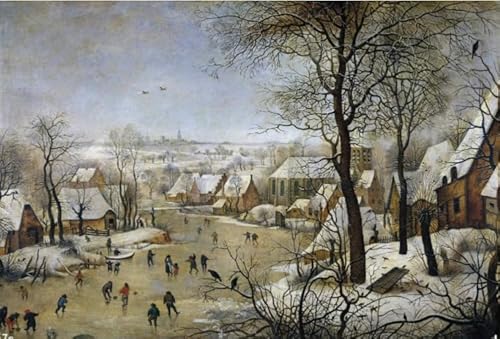 Puzzle 1000 Teile Pieter Bruegel Kunstwerk Poster Reproduktion Spielzeug Erwachsene Dekompressionsspiel50x70cm von HNBDE