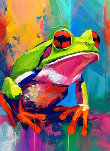 Puzzle 1000 Teile Tier Puzzle Erwachsene, Holzpuzzle Klassische Puzzles Frosch Jigsaw Puzzles für Erwachsene und Kinder, Clevere Rätsel Paper Jigsaw, 38x52cm von HNBDE