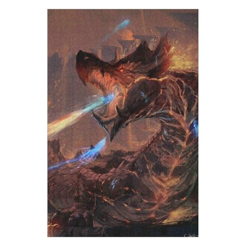 Puzzle 1000 Teile für Erwachsene, Puzzlespiel, Kinderpuzzle, Spielzeug, Heimdekoration, Landschaft, Fliegender Drache, 26 x 38 cm, c203gy Puzzle 1000 Teile für Erwachsene, Puzzlespiel, Kinderpuzzle, Spielzeug, Heimdekoration, Landschaft, Fliegender Drache, 26 x 38 cm, c203gy von HNBDE