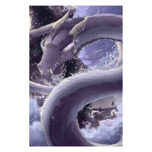 Puzzle 1000 Teile für Erwachsene, Steine, 1000-teiliges Puzzle für Erwachsene - Fliegender Drache, Papierpuzzle 50 * 70cm c219gy von HNBDE