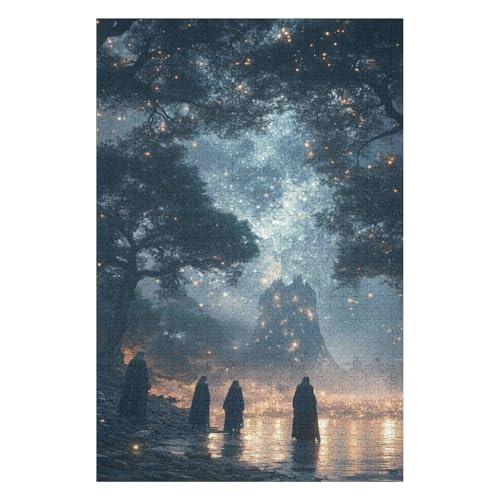 Puzzle 1000 Teile für Erwachsene, schwierige und schwere Puzzles für Frauen und Männer, hochwertiger Karton, präzise ineinander greifende Filme, Spiele, 26 x 38 cm von HNBDE