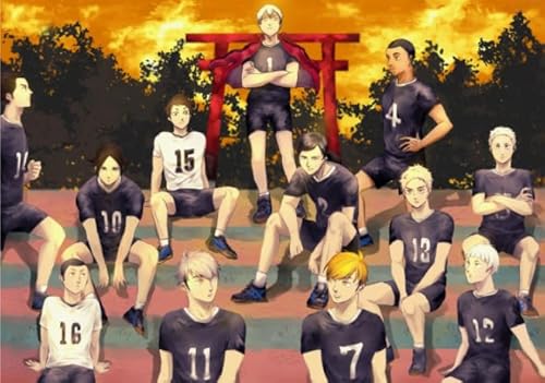 Puzzle 1500 Stück - Schwieriges Puzzle - Bunt - Klassische japanische Animes Haikyuu!! Poster Lernspielzeug Für Kinder - Personalisiertes HerausFürderungs Spielzeug Für Erwachsene - 57x87cm von HNBDE