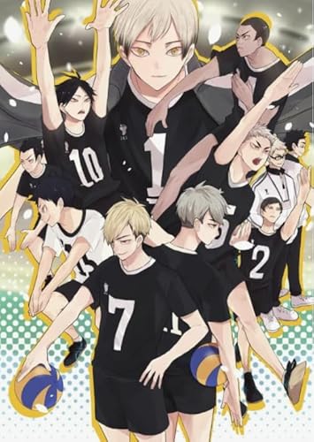 Puzzle 1500 Stück - Schwieriges Puzzle - Bunt - Klassische japanische Animes Haikyuu!! Poster Lernspielzeug Für Kinder - Personalisiertes HerausFürderungs Spielzeug Für Erwachsene - 57x87cm von HNBDE