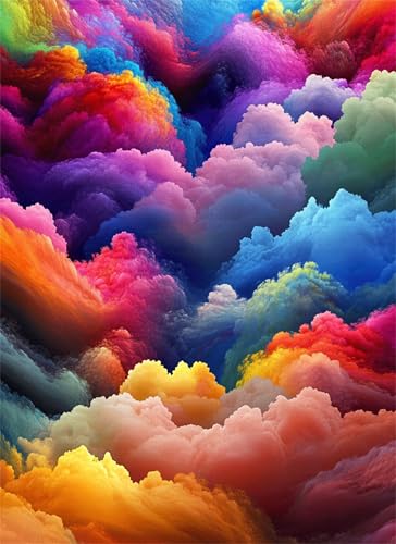 Puzzle 1500 Teile Farbe Puzzle Erwachsene, Holzpuzzle Klassische Puzzles Wolke Jigsaw Puzzles für Erwachsene Kinder, Clevere Rätsel Paper Jigsaw, Geschicklichkeitsspiel für die Ganze Familie 57x87cm von HNBDE