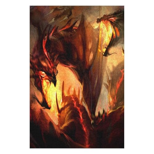 Puzzle 1500 Teile für Erwachsene, Puzzlespiel, Kinderpuzzle, Spielzeug, Heimdekoration, Landschaft, Fliegender Drache, 57 * 87cm, c131gy Puzzle 1500 Teile für Erwachsene, Puzzlespiel, Kinderpuzzle, Spielzeug, Heimdekoration, Landschaft, Fliegender Drache, 57 * 87cm, c131gy von HNBDE