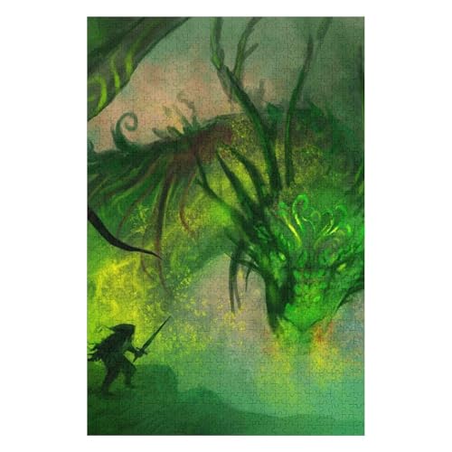 Puzzle | Fliegender Drache | 1000-teiliges Puzzlespiel für Erwachsene und Kinder, 50 * 70cm c128gy von HNBDE