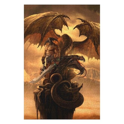 Puzzle | Fliegender Drache | 1000-teiliges Puzzlespiel für Erwachsene und Kinder, 50 * 70cm c154gy von HNBDE