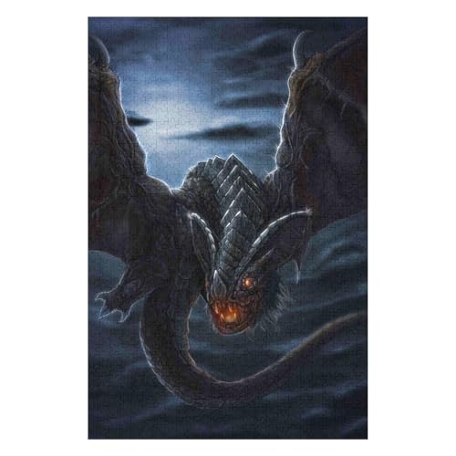 Puzzle | Fliegender Drache | 1000-teiliges Puzzlespiel für Erwachsene und Kinder, 50 * 70cm c275gy von HNBDE