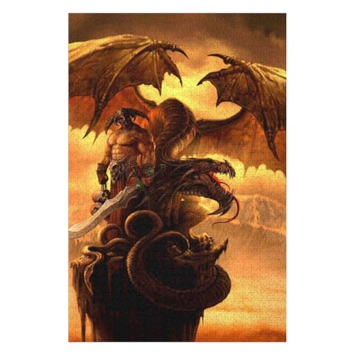 Puzzle | Fliegender Drache | 1000-teiliges Puzzlespiel für Erwachsene und Kinder, 50 * 70cm c419gy von HNBDE