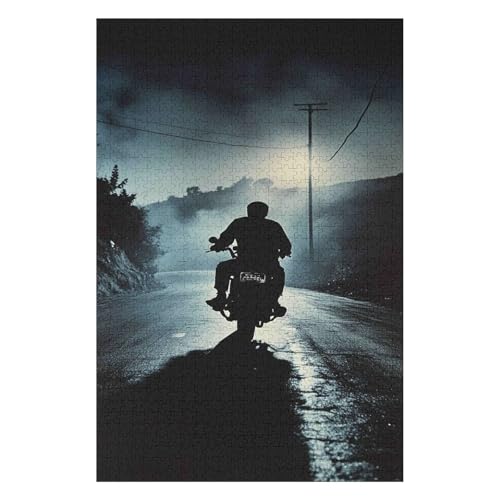 Puzzle | Motorrad-Gang | 1000-teiliges Puzzlespiel für Erwachsene und Kinder 50 * 70cm von HNBDE