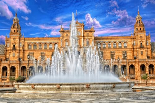 Puzzle for Adults 1000 - Palace of Seville, Spain Under The Magic Sky, Mj453TY 38x52cm Puzzle for Adults 1000 - Palace of Seville, Spain Under The Magic Sky, Mj453TY 38x52cm von HNBDE