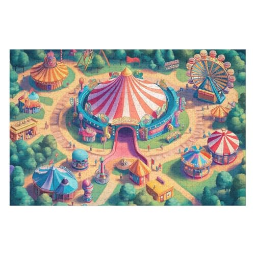 Puzzle for Adults 1000 Pieces ThemeAmusement Park Educational Toy Thinking Game Gift for Teenagers DIY Home Entertainment Toy32 26x38cm NbG040 von HNBDE