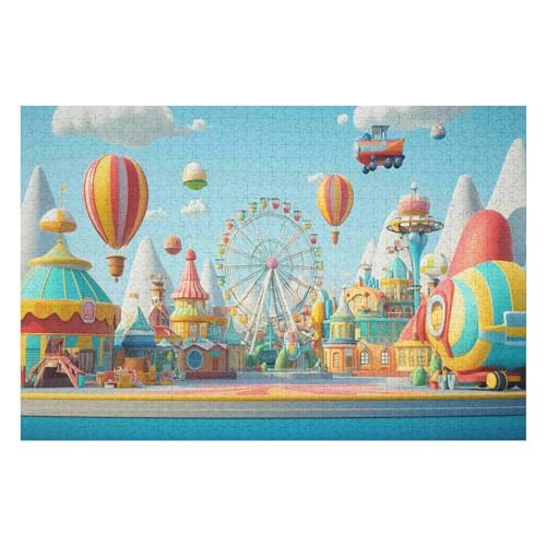 Puzzle for Adults 1000 Pieces ThemeAmusement Park Educational Toy Thinking Game Gift for Teenagers DIY Home Entertainment Toy32 38x52cm NbG036 von HNBDE
