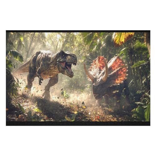 Puzzle for Adults Jurassic World 1000 Pieces for Adults and Children from 12 Years Cardboard Puzzle Educational Games Home Decoration14 50x70cm Fds422 von HNBDE