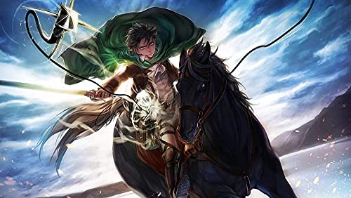 Puzzle für Erwachsene, 1000 Teile, Anime Attack on Titan, pädagogisches Spielzeug zum Stressabbau, lustiges Familienspiel, Kinder und Erwachsene, Mj670TY 26x38cm von HNBDE