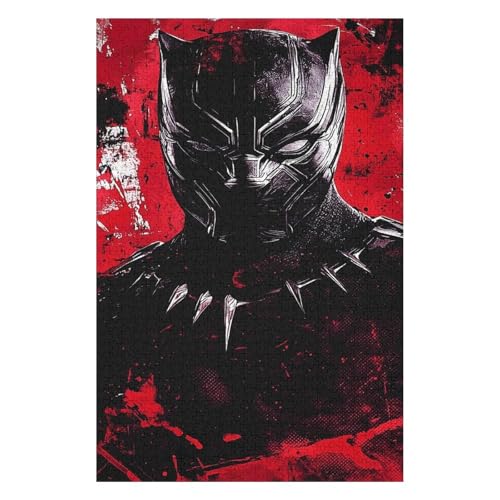 Puzzle für Erwachsene, 1000 Teile, Black Panther, Filmpuzzle für Kinder, Lernspielzeug, Denkspiel, Geschenk, Teenager, DIY-Home-Entertainment-Spielzeug 26 x 38 cm Puzzle für Erwachsene, 1000 Teile, Black Panther, Filmpuzzle für Kinder, Lernspielzeug, Denkspiel, Geschenk, Teenager, DIY-Home-Entertainment-Spielzeug 26 x 38 cm von HNBDE