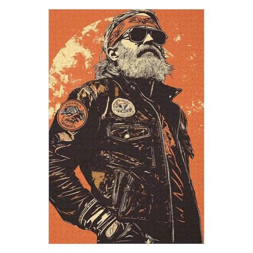 Puzzle für Erwachsene, 1000 Teile, Motorrad-Gang, Filmpuzzle für Kinder, Lernspielzeug, Denkspiel, Geschenk, Teenager, DIY-Home-Entertainment-Spielzeug 26 x 38 cm Puzzle für Erwachsene, 1000 Teile, Motorrad-Gang, Filmpuzzle für Kinder, Lernspielzeug, Denkspiel, Geschenk, Teenager, DIY-Home-Entertainment-Spielzeug 26 x 38 cm von HNBDE
