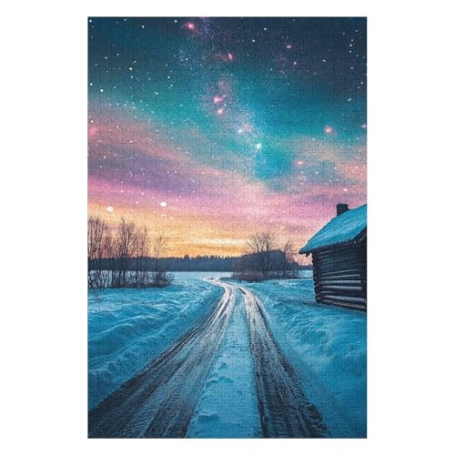 Puzzles 1000 Pieces for Adults-Aurora and Stars- Educational Intellectual Decompression Toy Fun Family Game for Children Adults Challenging Puzzles50*70cm Puzzles 1000 Pieces for Adults-Aurora and Stars- Educational Intellectual Decompression Toy Fun Family Game for Children Adults Challenging Puzzles50*70cm von HNBDE