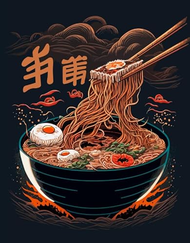 Puzzles 1000 Teile – Abstrakte Ramenss-Poster – HerausFürderungsspiel Für Erwachsene – Pädagogisches Puzzlespielzeug Für Erwachsene – Restaurant-Kunstdekoration – 50x70cm von HNBDE