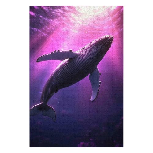 Whale，| 1500 Piece Jigsaw Puzzle | Vintage Jigsaw Puzzle | Sustainable Puzzle for Adults | Premium 100% Recycled Board | Great Gift for Adults |(57 * 87cm) von HNBDE