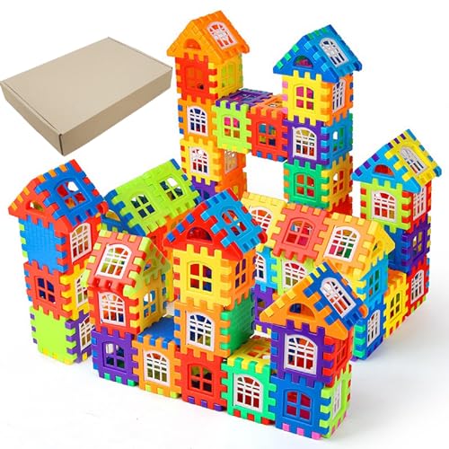 HNBTX 150pcs Konstruktion Bauen blöcke Set,Spielzeug ab 3 Jahre,konstruktionsspielzeug ab 3,Hausblöcke zusammengebautes Spielzeug Early Learning Lernspielzeug quadratische Blöcke HNBTX 150pcs Konstruktion Bauen blöcke Set,Spielzeug ab 3 Jahre,konstruktionsspielzeug ab 3,Hausblöcke zusammengebautes Spielzeug Early Learning Lernspielzeug quadratische Blöcke von HNBTX
