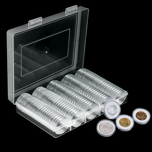 HNBTX münzkapseln 33mm,münzkapseln 2 Euro,120 Stück münzetui,2 Euro münzen aufbewahrung,17/20/25/27/30mm Universal-Aufbewahrungsbox + 120 Innenpads HNBTX münzkapseln 33mm,münzkapseln 2 Euro,120 Stück münzetui,2 Euro münzen aufbewahrung,17/20/25/27/30mm Universal-Aufbewahrungsbox + 120 Innenpads von HNBTX