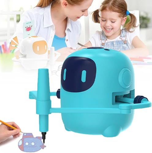 HNBYLMM Robot Drawing Toy Magic Drawing Robot Drawing Robot for Over 5 Years Old Voice Interactive Educational Drawing Robot for Kids Smart Drawing Robot with 100 Word Cards,Blue HNBYLMM Robot Drawing Toy Magic Drawing Robot Drawing Robot for Over 5 Years Old Voice Interactive Educational Drawing Robot for Kids Smart Drawing Robot with 100 Word Cards,Blue von HNBYLMM