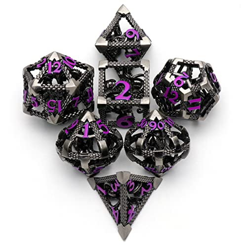 DND Würfel, Metall Spielwürfel Dungeons and Dragons Würfel Set HNCCESG Hohle 3D Cthulhu D&D Würfel Polyedrische Würfelset für Pathfinder RPG DND Dice Set W20 W12 W10 W8 W6 W4 (Cthulhu Violett Nummer) DND Würfel, Metall Spielwürfel Dungeons and Dragons Würfel Set HNCCESG Hohle 3D Cthulhu D&D Würfel Polyedrische Würfelset für Pathfinder RPG DND Dice Set W20 W12 W10 W8 W6 W4 (Cthulhu Violett Nummer) von HNCCESG