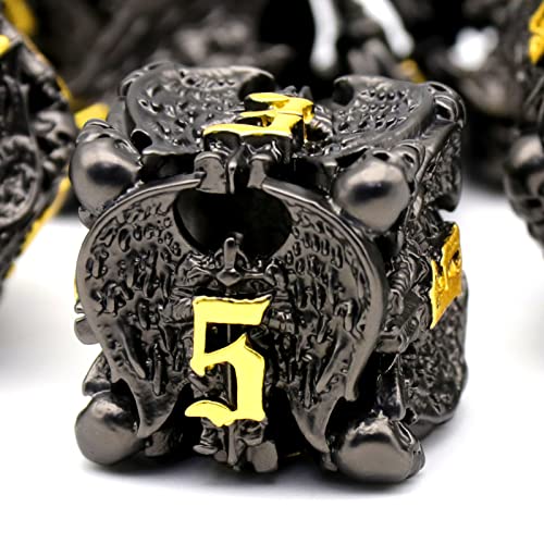DND Würfel Set, Metall Spielwürfel Dungeons and Dragons Würfel Set HNCCESG Hohle Engel D&D Würfel Polyedrische Würfelset für Pathfinder MTG RPG DND Dice Set W20 W12 W10 W8 W6 W4 (Engel Schwarz) DND Würfel Set, Metall Spielwürfel Dungeons and Dragons Würfel Set HNCCESG Hohle Engel D&D Würfel Polyedrische Würfelset für Pathfinder MTG RPG DND Dice Set W20 W12 W10 W8 W6 W4 (Engel Schwarz) von HNCCESG