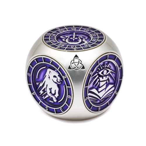 HNCCESG 7-in-1 drehende Metallwürfel Set, Fantasy Polyedrische Tabletop RPG Zubehör Einzigartige Rollenspiel Geschenke für Spieler (Matte Lila) von HNCCESG