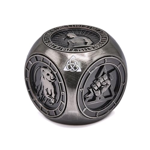 HNCCESG 7-in-1 rotierende Metallwürfel Set,Polyedrische Tabletop RPG Zubehör Einzigartige Rollenspiel Geschenke für Liebhaber (Sliver) von HNCCESG