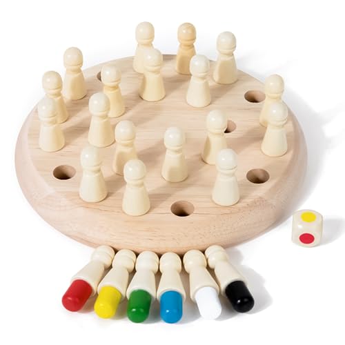 Gedächtnis Schach aus Holz Montessori Memory Schachspiel für Kinder Erwachsene Lernspielzeug zur Förderung von Konzentration Gedächtnis Logischem Denken Familienspiel ab 3 Jahren Gedächtnis Schach aus Holz Montessori Memory Schachspiel für Kinder Erwachsene Lernspielzeug zur Förderung von Konzentration Gedächtnis Logischem Denken Familienspiel ab 3 Jahren von HNCOWPTU