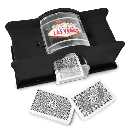 kartenmischmaschine manuell 1-2 decks, mischmaschine karten, kartenmischer mit Kurbel, karten mischgerät für skip bo, Poker, Blackjack, uno mischmaschine für Kinder, Erwachsene & Großeltern - Schwarz kartenmischmaschine manuell 1-2 decks, mischmaschine karten, kartenmischer mit Kurbel, karten mischgerät für skip bo, Poker, Blackjack, uno mischmaschine für Kinder, Erwachsene & Großeltern - Schwarz von HNCY