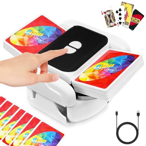 kartenmischmaschine elektrische 1-2 Decks, automatischer Kartenmischer mit 2000mAh wiederaufladbarer eingebauter Batterie, elektrische mischmaschine karten für UNO, Poker, Baccarat, Skip-BO, Blackjack kartenmischmaschine elektrische 1-2 Decks, automatischer Kartenmischer mit 2000mAh wiederaufladbarer eingebauter Batterie, elektrische mischmaschine karten für UNO, Poker, Baccarat, Skip-BO, Blackjack von HNCY