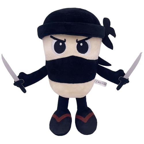 HNIEHEDT Tung Tung- Tung -Sahur Plüsch, Tralalero Hai-Spielzeug, Lustige italienische Hai-Meme-Figur, Plüsch-Geburtstagsgeschenk für Kinder & Fans (F) von HNIEHEDT