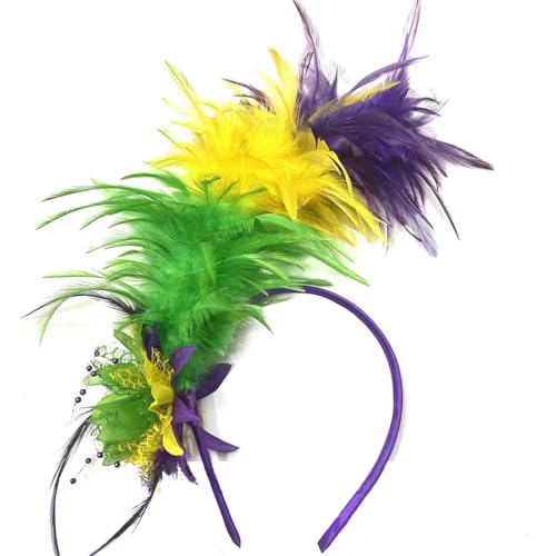Feder Stirnband Feder Haarreifen Fascinators Haarband 1920er Party Kopfschmuck für Halloween Karneval Hochzeit Haarschmuck von HNsdsvcd