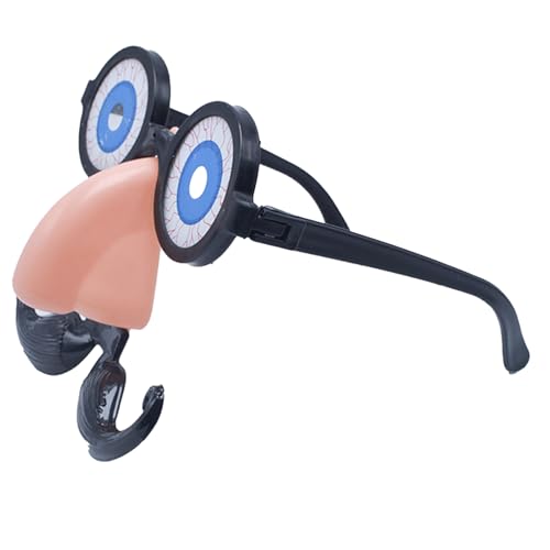 HNsdsvcd Fun Augapfelbrille Mit Gefälschten Schnurrbart Halloween Dress Up Brille Cosplay Requisiten Für Frauen Männer Halloween Geburtstagsfeier von HNsdsvcd