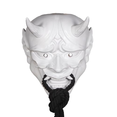 HNsdsvcd Maskerade Gesichtsbedeckung Japanische Gesichtsabdeckung Beängstigende Dämonen Gesichtsbedeckung Halloween Kostüm Gesichtsbedeckung Beängstigende Full Face von HNsdsvcd