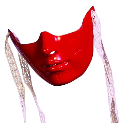 HNsdsvcd Masquerade Cosplay Maske Halbgesichtsmaske Für Frauen Männer Cosplay Partyfotografie Requisiten Halloween Dekorationsmaske von HNsdsvcd