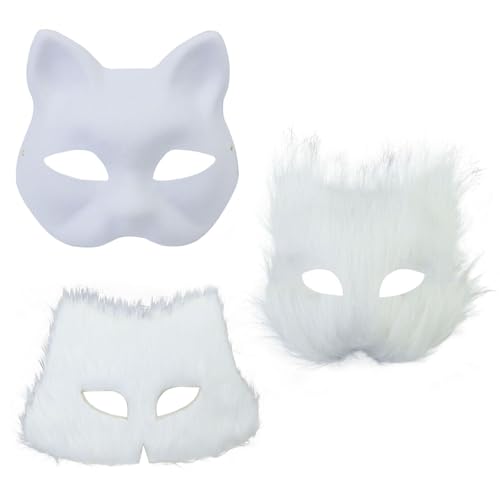 HNsdsvcd Unbemaltte Maskeradenmaske Mit Pelziger Trimmkleberstoffkatzen Gesichtsmaske Unbemalte Maske Für Die Halloween Partyversorgung HNsdsvcd Unbemaltte Maskeradenmaske Mit Pelziger Trimmkleberstoffkatzen Gesichtsmaske Unbemalte Maske Für Die Halloween Partyversorgung von HNsdsvcd