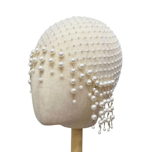 Handgefertigte Perlen Quasten Kopfschmuck Stilvolle Perlen Quasten Haarschmuck für Frauen Hut für Partys und Hochzeiten Handgefertigte Perlen Quasten Kopfschmuck Stilvolle Perlen Quasten Haarschmuck für Frauen Hut für Partys und Hochzeiten von HNsdsvcd