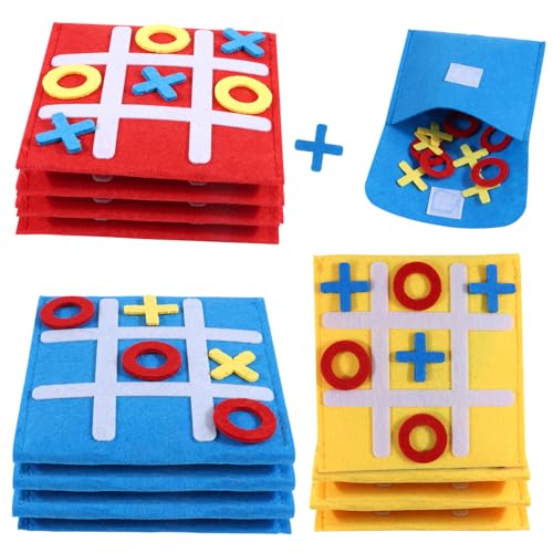 HO-SFSM 12 Stück Tic Tac Toe Spiel, Kinder Mini-Brettspiel Spielzeug, Buntes Filz Tic Tac Toe Spie für Geburtstag, Kindertag, Zuhauser, Schule, Party HO-SFSM 12 Stück Tic Tac Toe Spiel, Kinder Mini-Brettspiel Spielzeug, Buntes Filz Tic Tac Toe Spie für Geburtstag, Kindertag, Zuhauser, Schule, Party von HO-SFSM