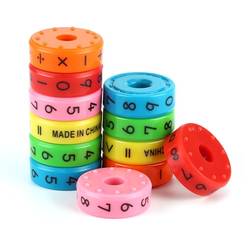 HO-SFSM 2 Stück Lernspielzeug Mathematik, Arithmetisches Lernspielzeug Mathematik, Nummernblöcke Magnetspielzeug für Kinder Kindergeschenke von HO-SFSM