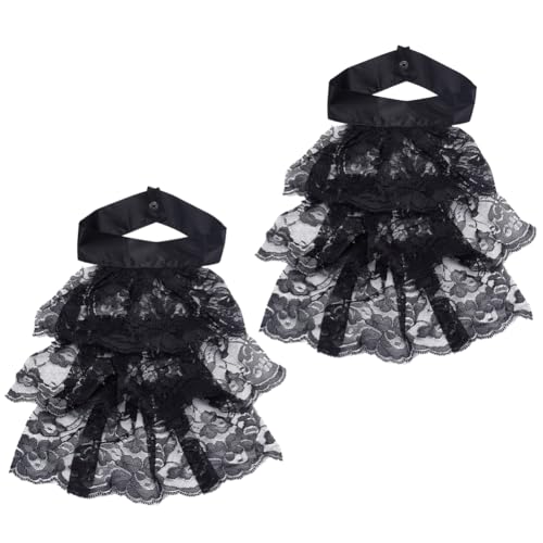 HOBBIESAY 2 Stück Schwarzer Jabot Kragen Spitzen Jabot Krawatte Gerüschter Abnehmbarer Kragen Weißer Kolonialkragen Kostümzubehör Für Frauen Und Männer Outfits Cosplay Kostüm HOBBIESAY 2 Stück Schwarzer Jabot Kragen Spitzen Jabot Krawatte Gerüschter Abnehmbarer Kragen Weißer Kolonialkragen Kostümzubehör Für Frauen Und Männer Outfits Cosplay Kostüm von HOBBIESAY