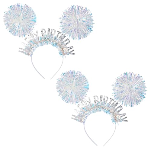 HOBBIESAY 2 Stück Weiße Bommel Geburtstag Haarreifen Haarschleifen Cosplay Kunststoff Haarschmuck Accessoires Flauschige Pompon Haarreifen für Damen Geburtstagsgeschenke Zubehör Haarkosplay HOBBIESAY 2 Stück Weiße Bommel Geburtstag Haarreifen Haarschleifen Cosplay Kunststoff Haarschmuck Accessoires Flauschige Pompon Haarreifen für Damen Geburtstagsgeschenke Zubehör Haarkosplay von HOBBIESAY