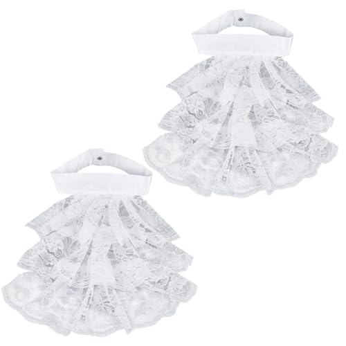 HOBBIESAY 2 Stück Weißer Jabot Kragen Spitzen Jabot Krawatte Gerüschter Abnehmbarer Kragen Weißer Kolonialkragen Kostümzubehör Für Frauen Und Männer Outfits Cosplay Kostüm HOBBIESAY 2 Stück Weißer Jabot Kragen Spitzen Jabot Krawatte Gerüschter Abnehmbarer Kragen Weißer Kolonialkragen Kostümzubehör Für Frauen Und Männer Outfits Cosplay Kostüm von HOBBIESAY